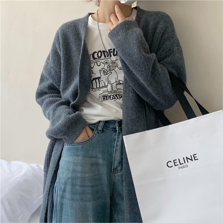 Damen Grobstrickcardigan mit Taschen und modischem Schnitt Drune