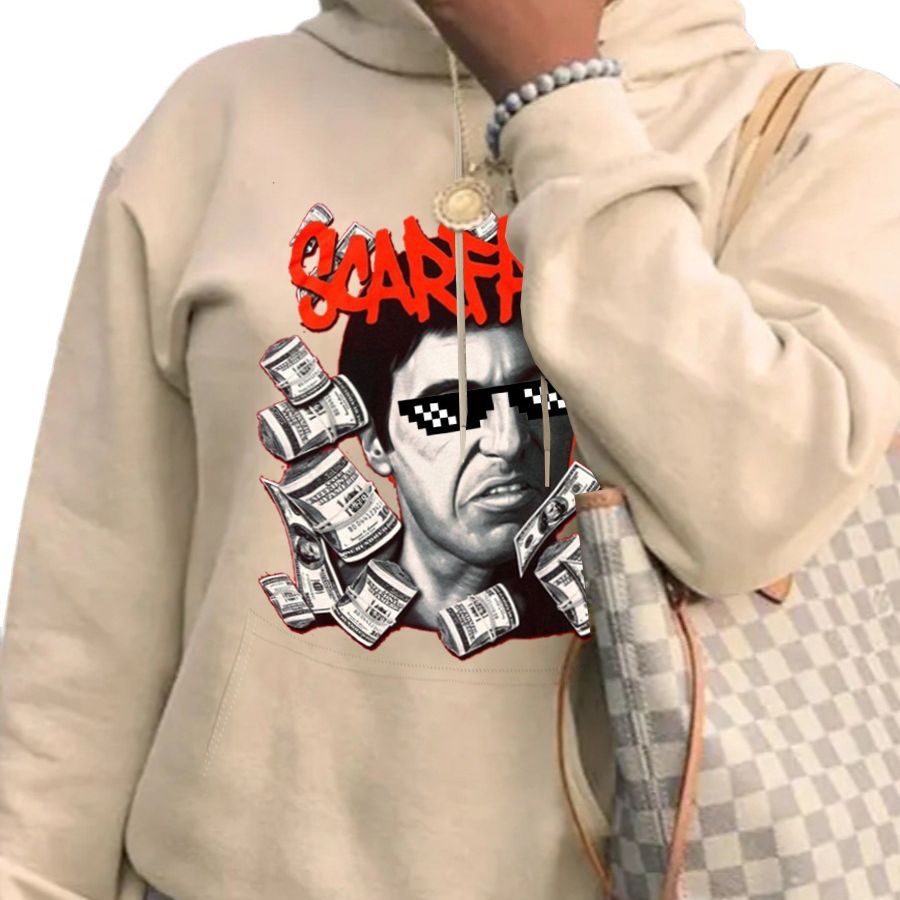 Damen Kapuzenpullover mit kreativem Grafikdruck Drune
