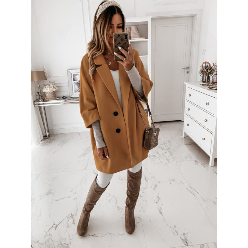 Damen Oversized Blazer mit stylischem Schnitt und praktischen Taschen Drune