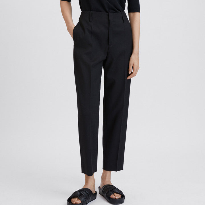 Damen elegante Anzughose mit hohem Bund und modischem Gürtel Drune