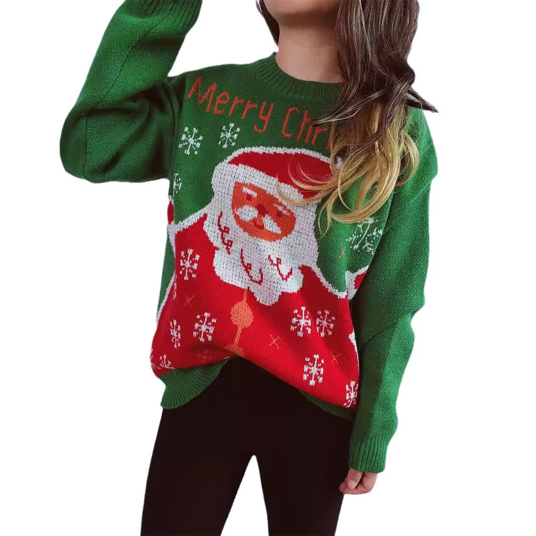 Damen Weihnachtspullover mit festlichem Santa-Motiv und bequemer Passform Drune