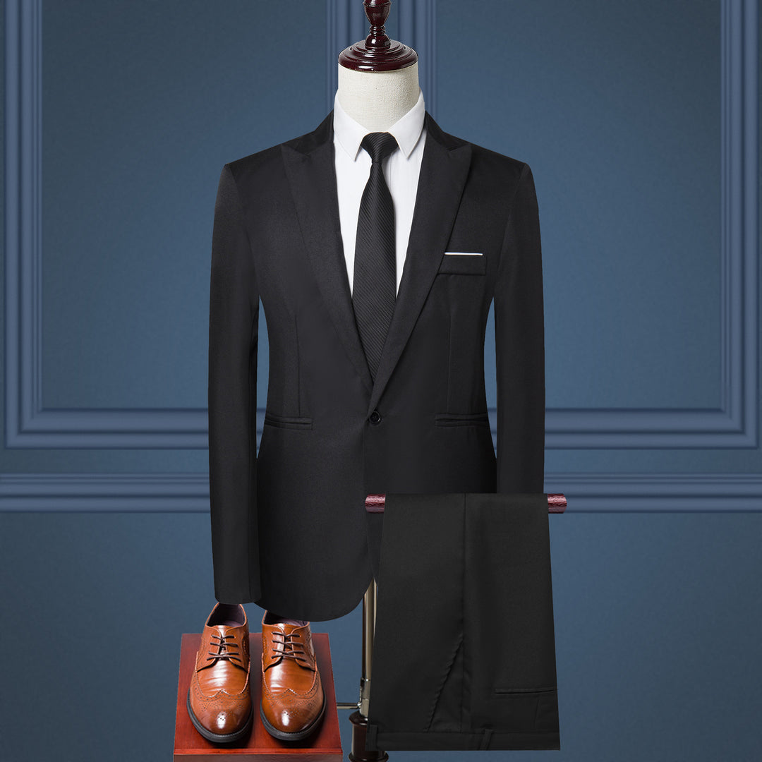 Herren nan schlanker Businessanzug mit tailliertem Sakko und Chino-Hose Drune