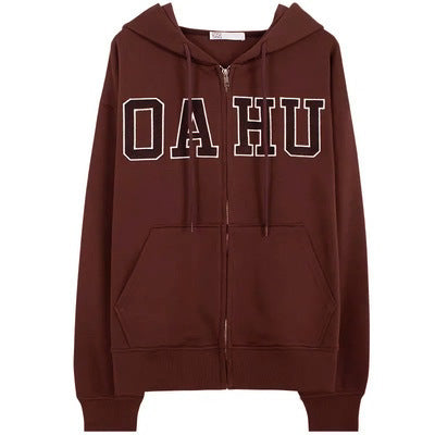 Damen Oversized Kapuzenjacke mit Baumwollstoff Drune