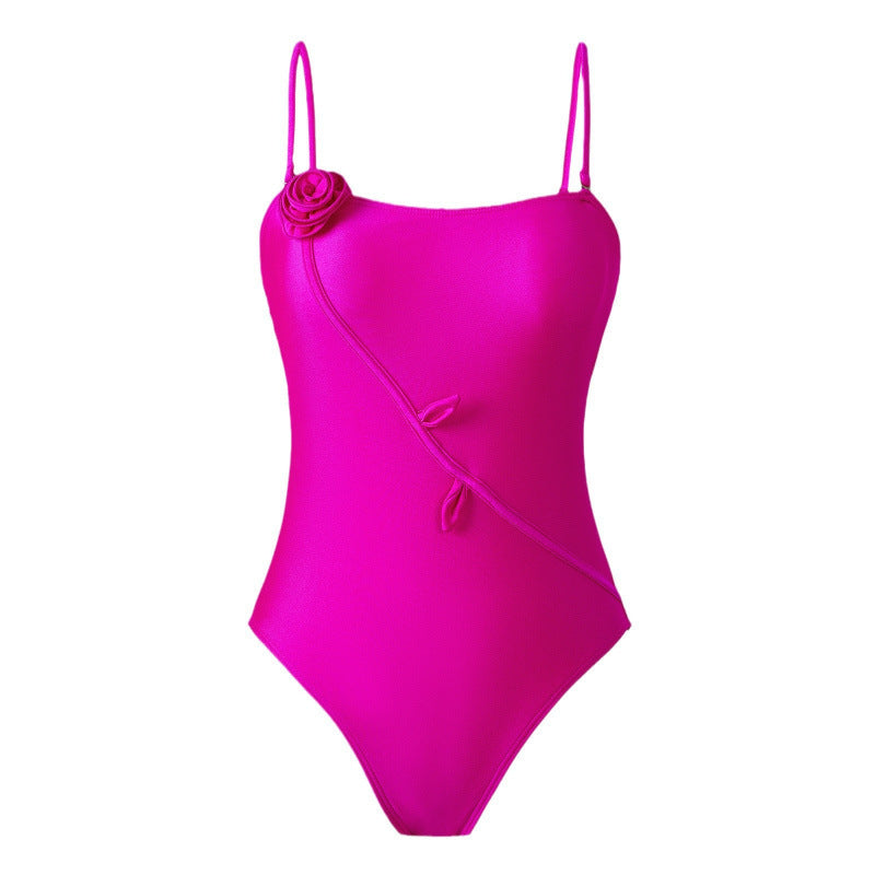 Damen Einteiler Badeanzug mit floralem Design und passendem Strandüberwurf Drune