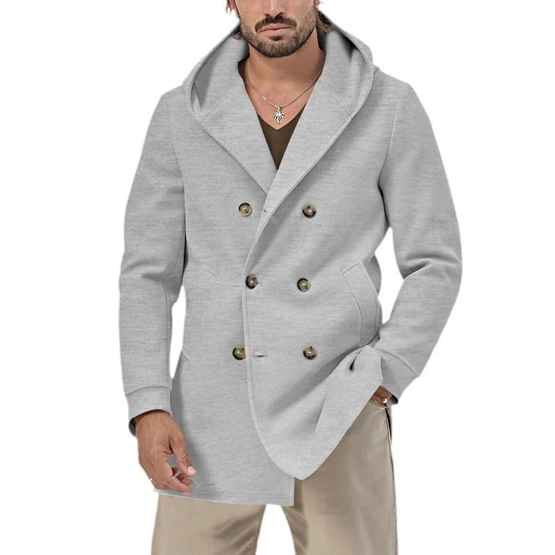 Herren stylische Woll-Mantel Drune