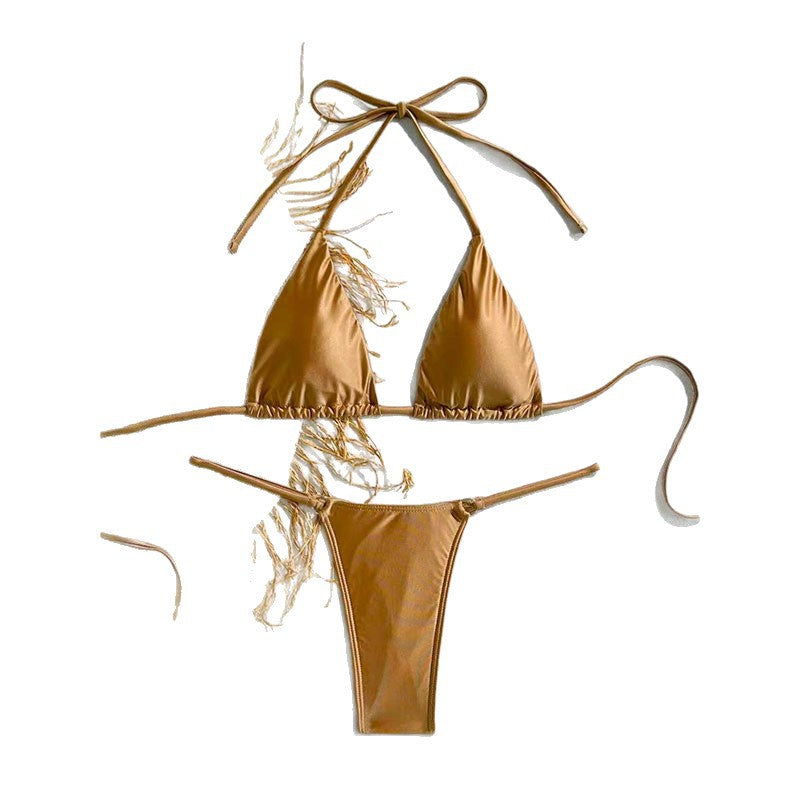 Damen Hochwärtiger Triangel-Bikini Drune