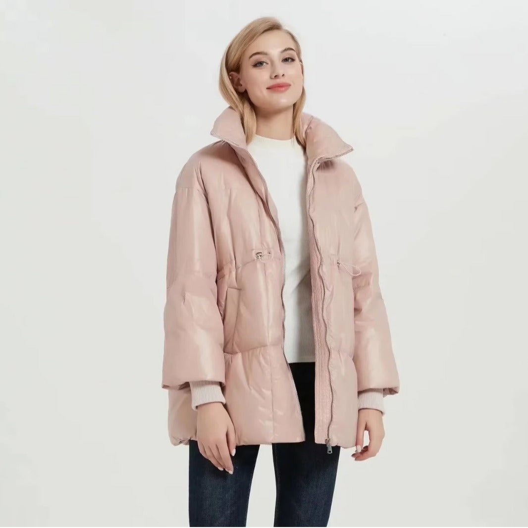Damen gesteppte Übergangsjacke mit hohem Kragen und praktischen Seitentaschen Drune