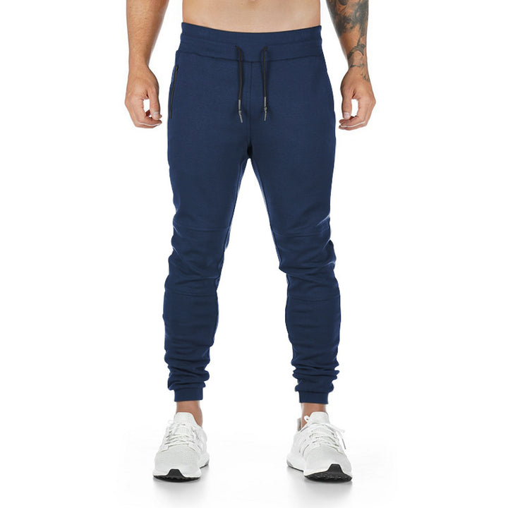 Herren Sportliche Jogginghose mit praktischen Reißverschlusstaschen und elastischem Bund Drune
