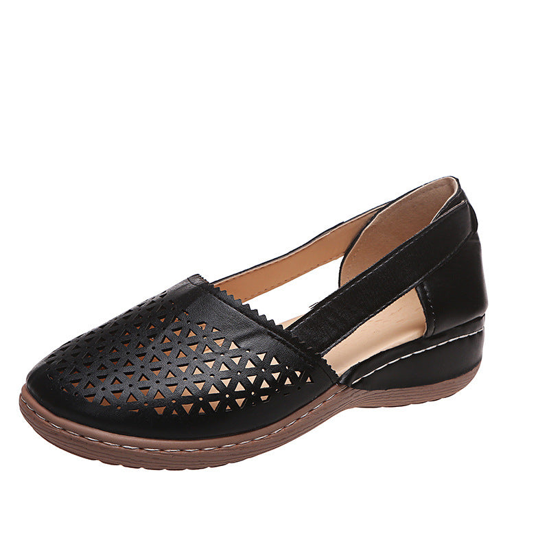 Damen  perforierte Slipper-Pumps mit seitlichen Cut-Outs elastischem Fersenband und dämpfender Komfortsohle Drune
