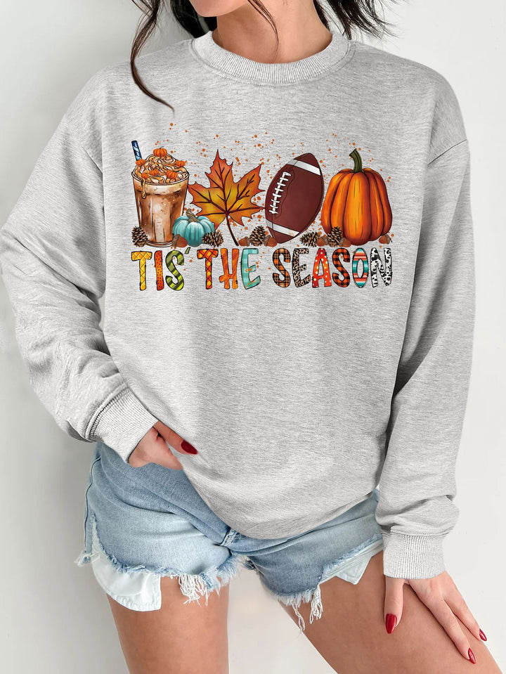 Damen Sweatshirt mit herbstlichem Motiv und lässigem Schnitt Drune