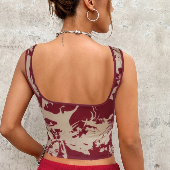 Damen Tanktop mit kreativem Print und figurbetontem Design Drune