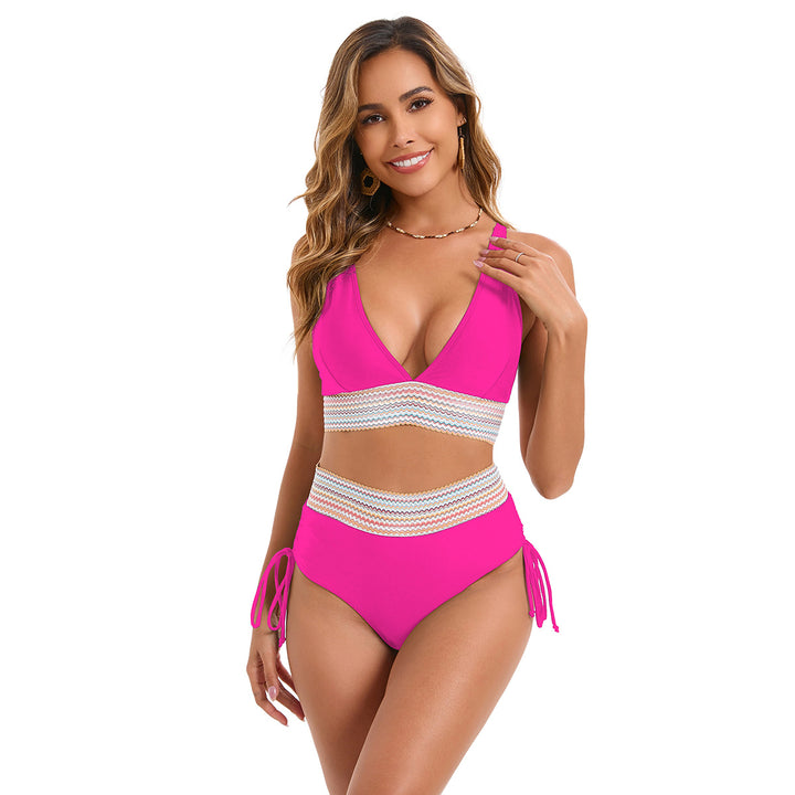 Damen Hochtailliertes Bikini-Set mit trendigen Schnürdetails Drune