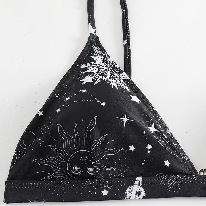 Damen Triangel-Bikini mit Astronomie-Muster Drune