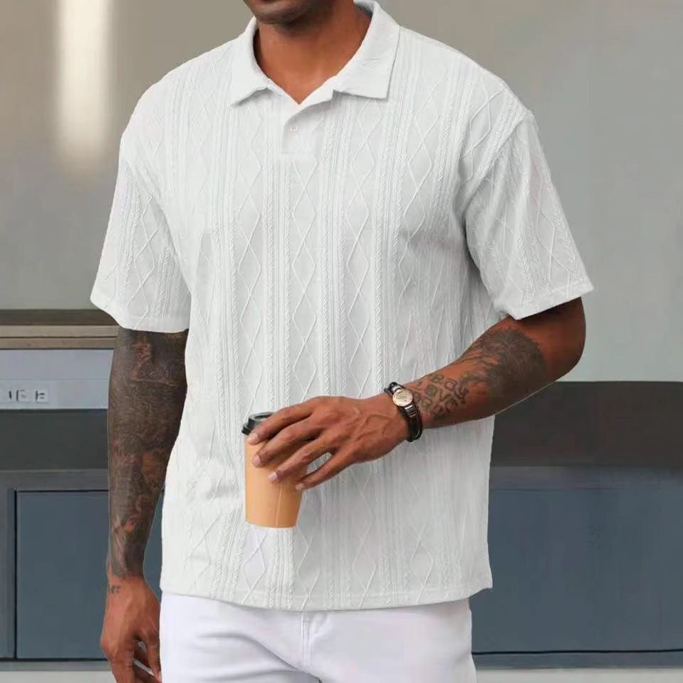 Herren Poloshirt mit strukturiertem Design Drune