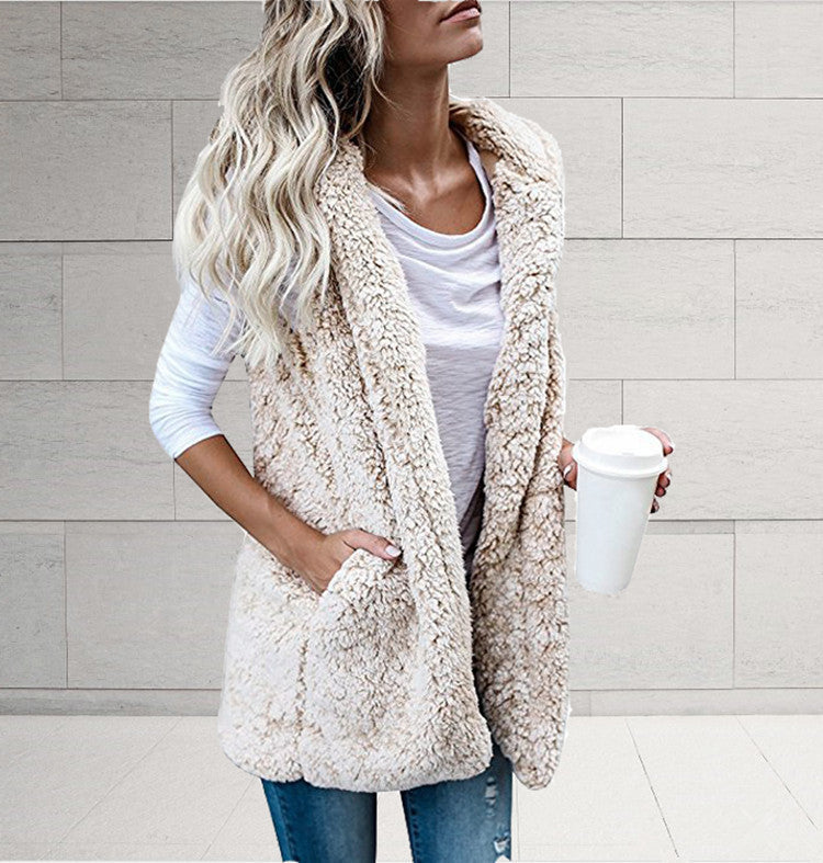 Damen Fleece Weste mit offenem Design und praktischen Taschen Drune