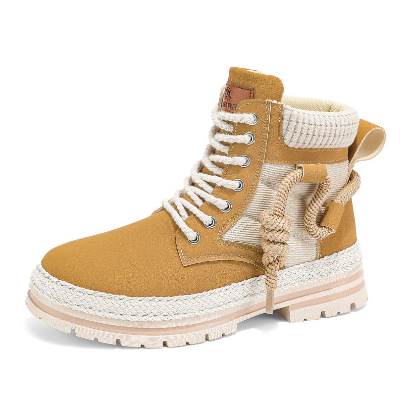 Damen modische und bequeme Winterstiefel mit hohem Kragen und rutschfester Sohle Drune