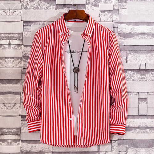 Herren nan lässige Hemdjacke aus leichter Baumwollmischung mit Button-Down-Kragen Drune