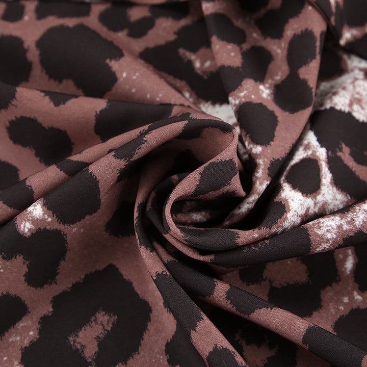 Damen Kimono-Morgenmantel mit Leopardenmuster und lockerer Passform Drune