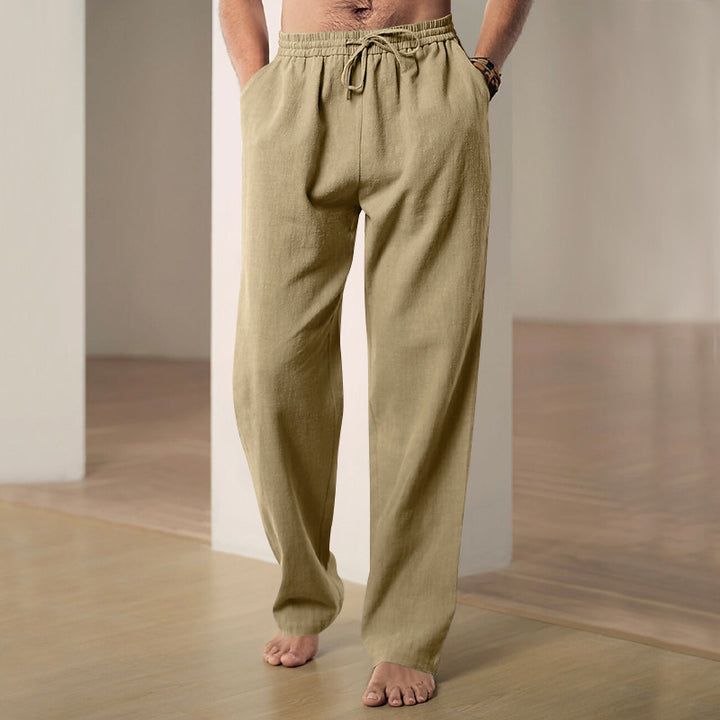 Herren lässige Freizeithose mit elastischem Bund und Seitentaschen Drune