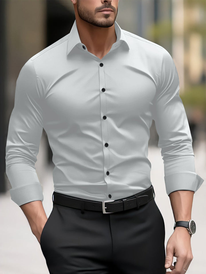 Herren Slim-Fit Langarmhemd mit modernem Schnitt und eleganten Akzenten Drune