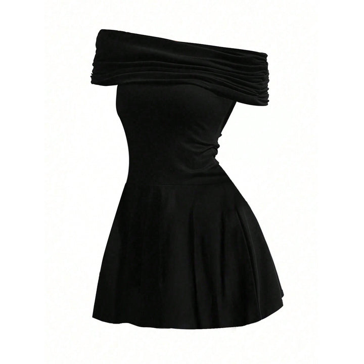 Damen Off-Shoulder Minikleid mit elegantem Wickeldetail Drune