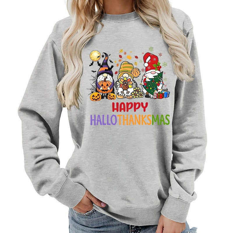 Damen Sweatshirt mit fröhlichem Feiertagsdesign Drune
