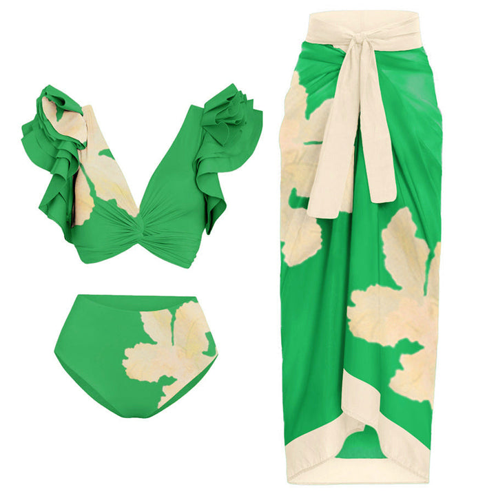 Damen Badeanzug mit schickem Wickelrock Drune