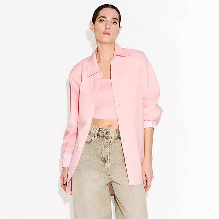 Damen Elegante und bequeme Bluse mit angeschnittenen Ärmeln Drune