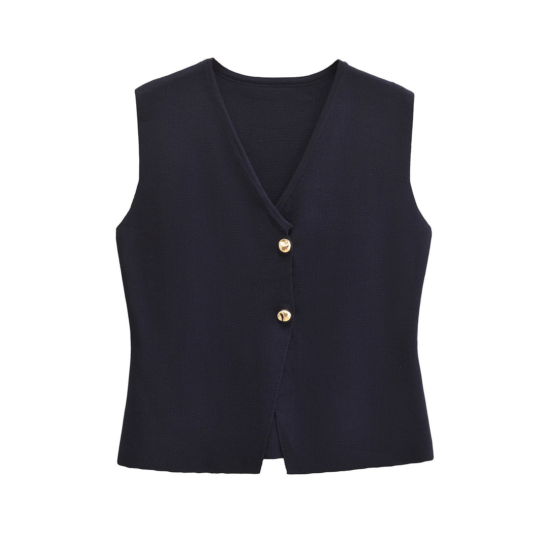Damen Casual Button-Up Weste Drune