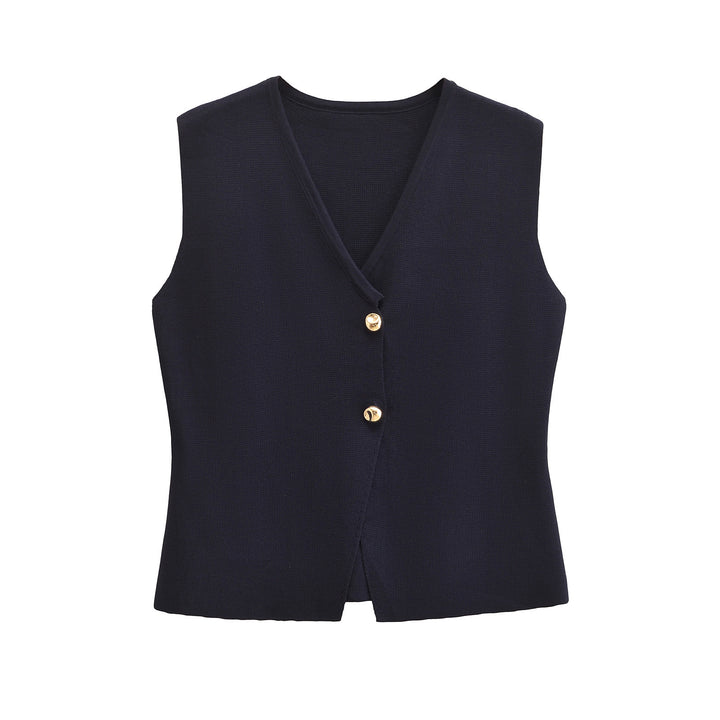 Damen Casual Button-Up Weste Drune