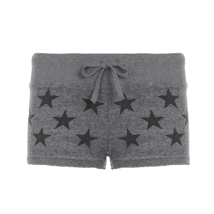 Damen Sportliche Shorts mit Sternenprint und elastischem Bund Drune