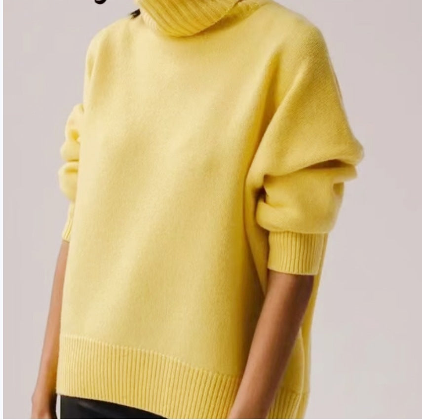Damen Modischer Rollkragenpullover aus weichem Material Drune