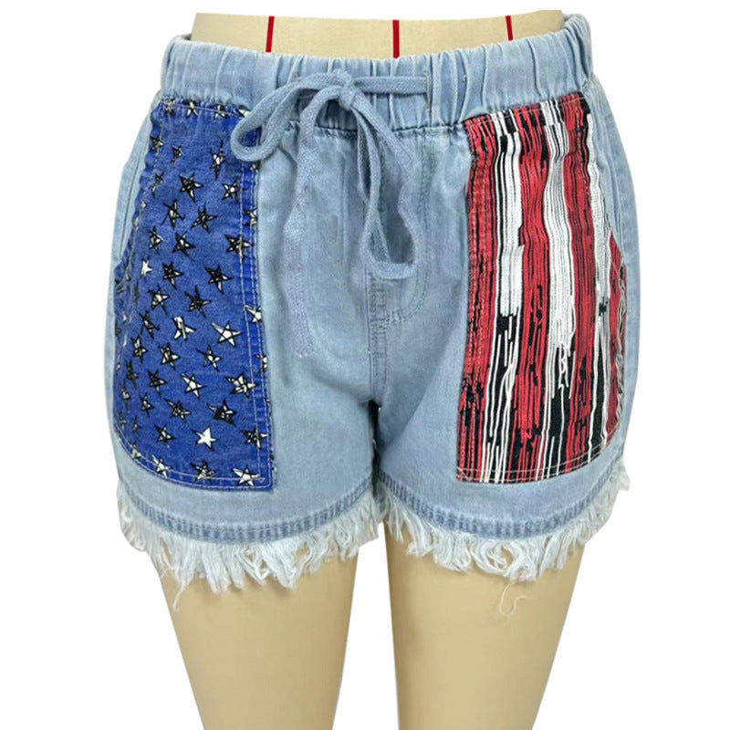 Damen Denim-Shorts mit kreativen Taschen Drune