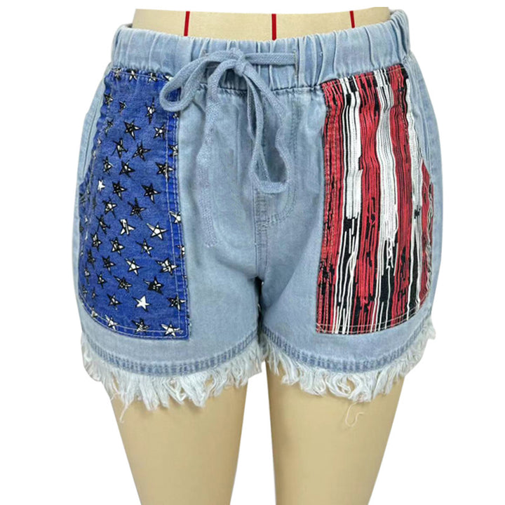 Damen Denim-Shorts mit kreativen Taschen Drune