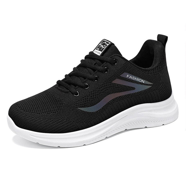 Unisex nan leichte Strickfreizeitsneaker mit gepolsterter Fersenstütze und rutschfester Profilsohle Drune