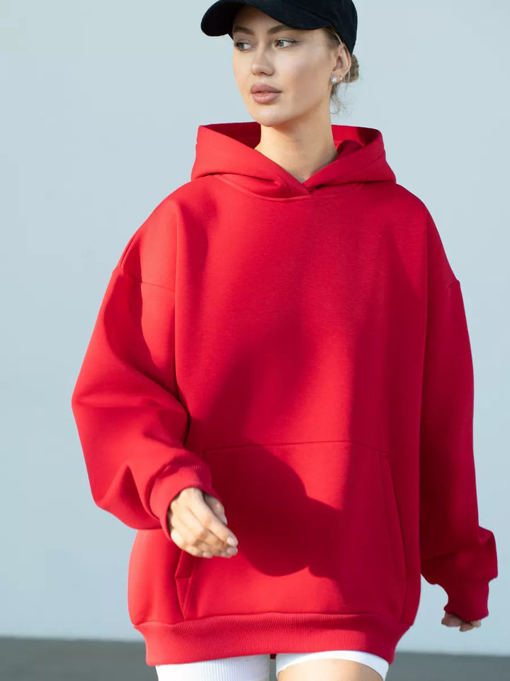 Damen Oversize Kapuzenpullover aus hochwertigem Baumwollmix Drune