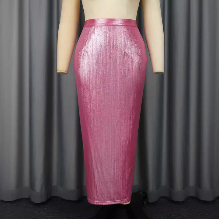 Damen Eleganter Pailletten-Midi-Rock Drune