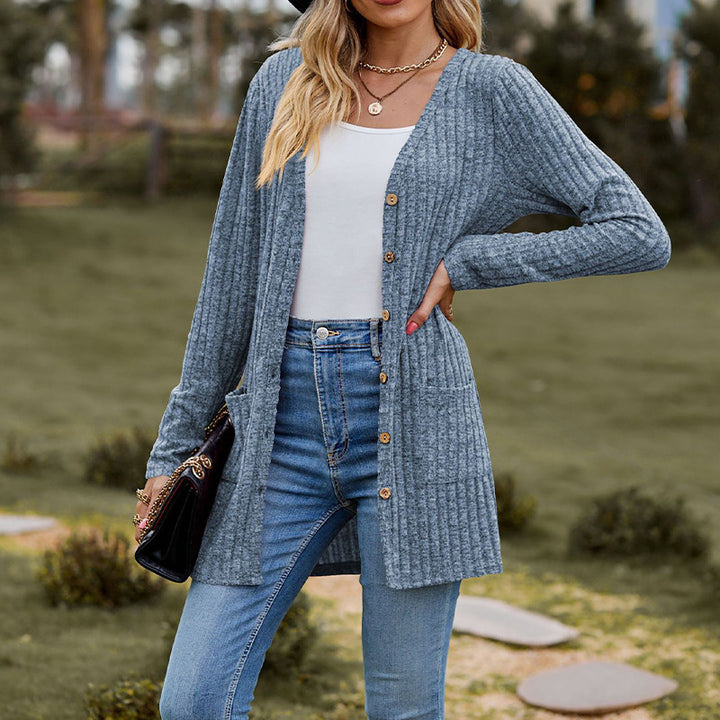 Damen Strickjacke mit strukturiertem Muster und praktischen Taschen Drune