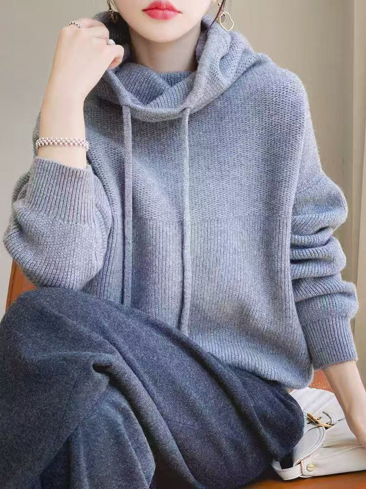 Damen Cozy Hoher Hals Pullover Sweater Drune