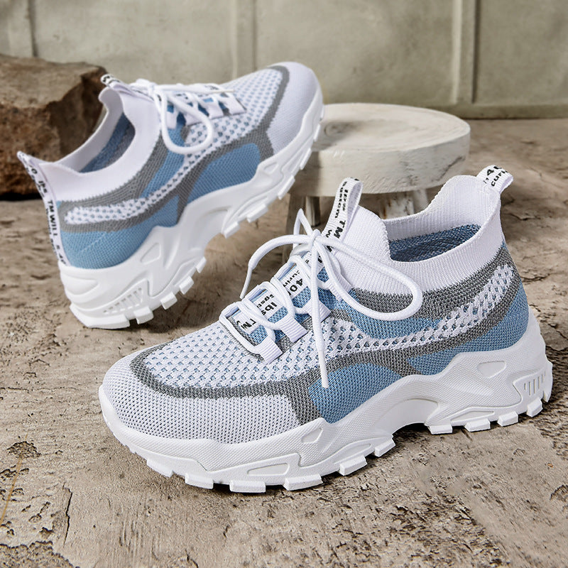 Herren nan gestrickter Sockensneaker mit elastischem Schlupfdesign und profiliertem Trail-Plateau Drune