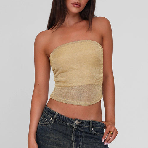 Damen Bandeau-Top aus hochwertigem, elastischem Material mit feiner Struktur Drune