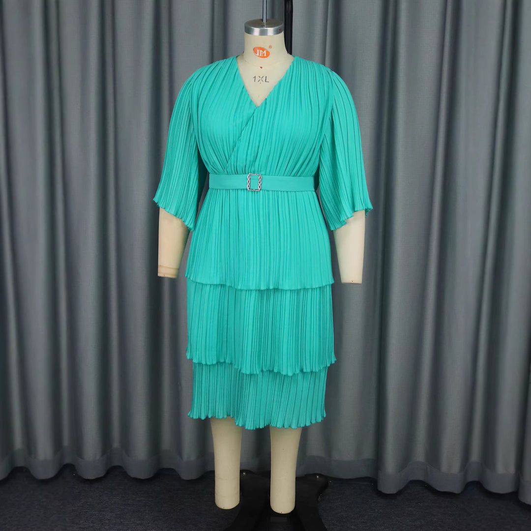 Damen Faltendes Wickelkleid mit eleganter Taillierung Drune