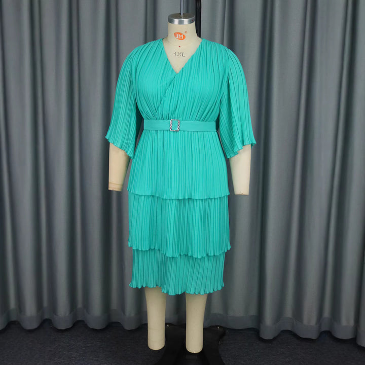 Damen Faltendes Wickelkleid mit eleganter Taillierung Drune