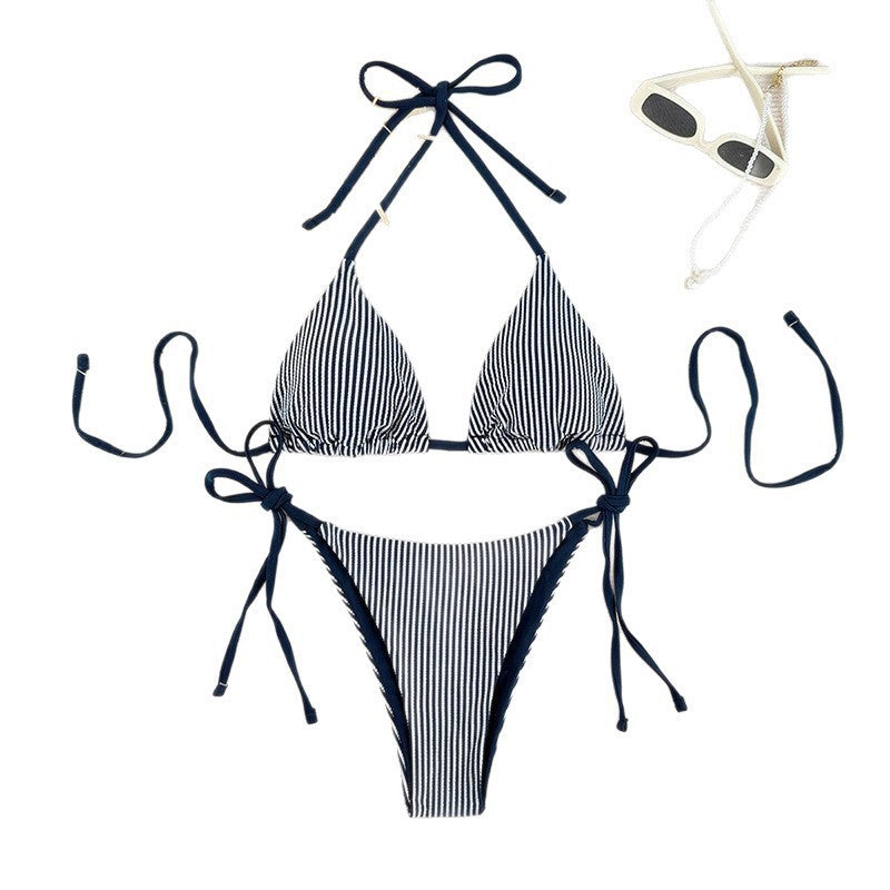 Damen Triangel-Bikini mit verstellbaren Schnürdetails Drune
