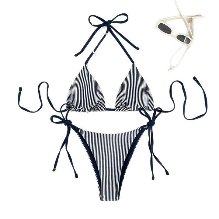 Damen Triangel-Bikini mit verstellbaren Schnürdetails Drune