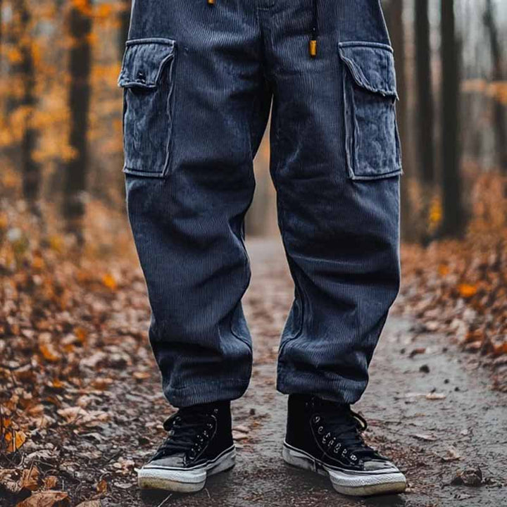 Herren bequeme Cargo-Hose mit seitlichen Taschen im lässigen Design Drune