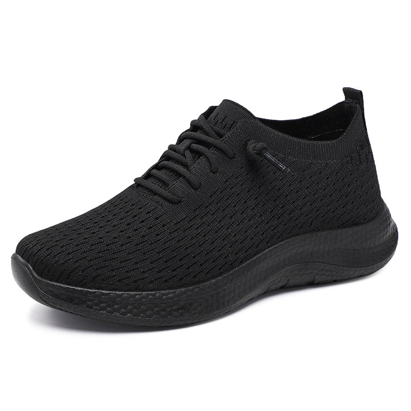 Herren nan atmungsaktiver Strick-Slip-On Sneaker mit sockenähnlichem Schaft, asymmetrischer Zier-Schnürung und stoßdämpfender Ortholite-Einlegesohle Drune