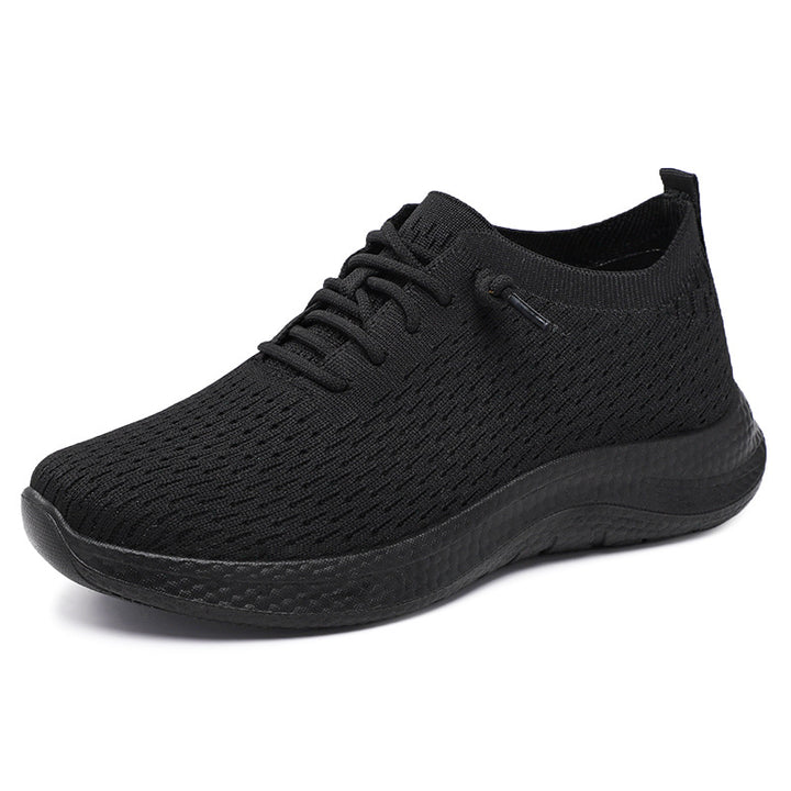 Herren nan atmungsaktiver Strick-Slip-On Sneaker mit sockenähnlichem Schaft, asymmetrischer Zier-Schnürung und stoßdämpfender Ortholite-Einlegesohle Drune