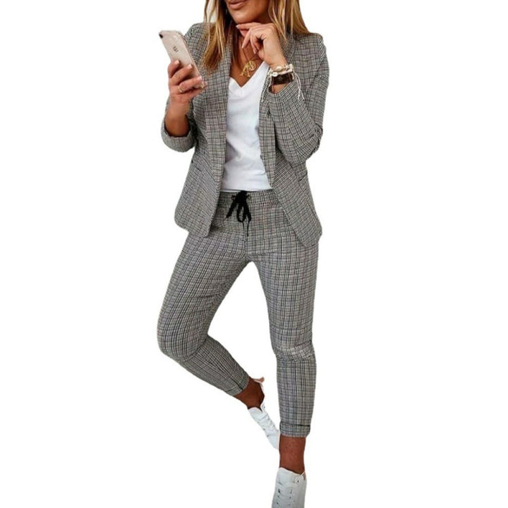 Damen Blazer und Hose Set Drune