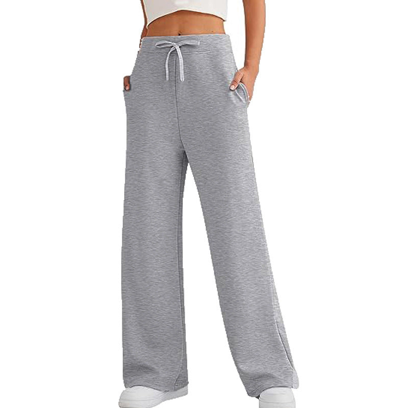 Damen weite Sporthose mit elastischem Bund und praktischen Taschen Drune